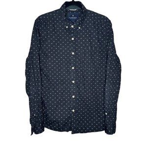 Men's The Roark Revival Black Multi Color Long Sleeve Button Up Shirt‎ Size M
